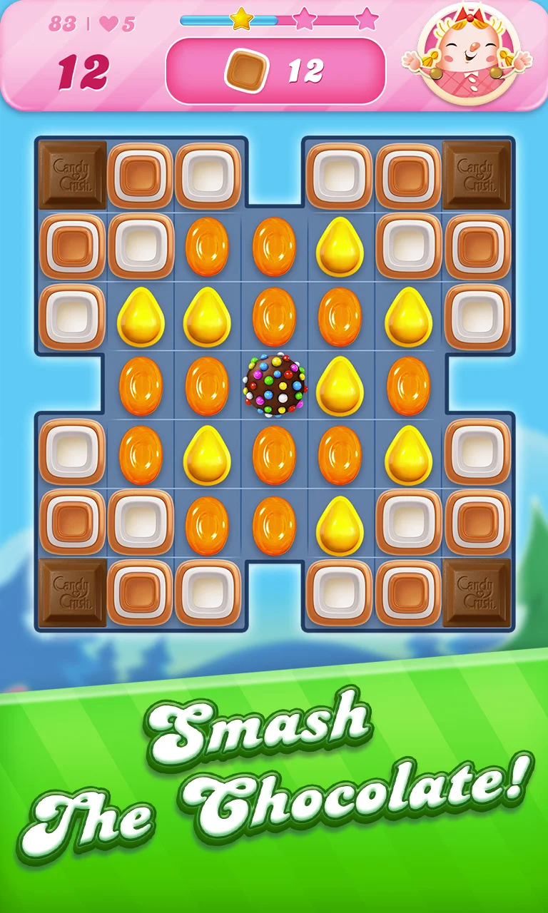 Colourful Candy Crush Saga board
